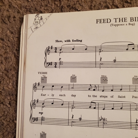 Songs From Walt Disneys Mary Poppins Soivenir Song Album Book - Picture 4 of 6